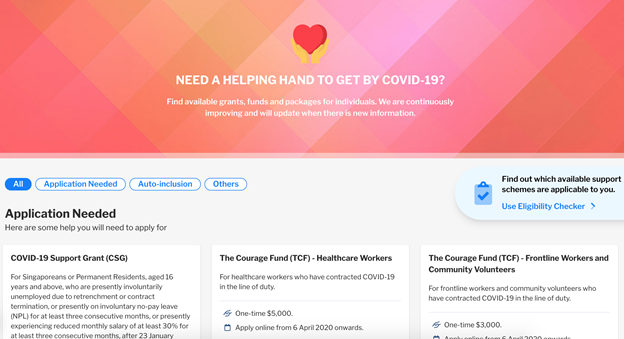 A screenshot of the Supportgowhere page