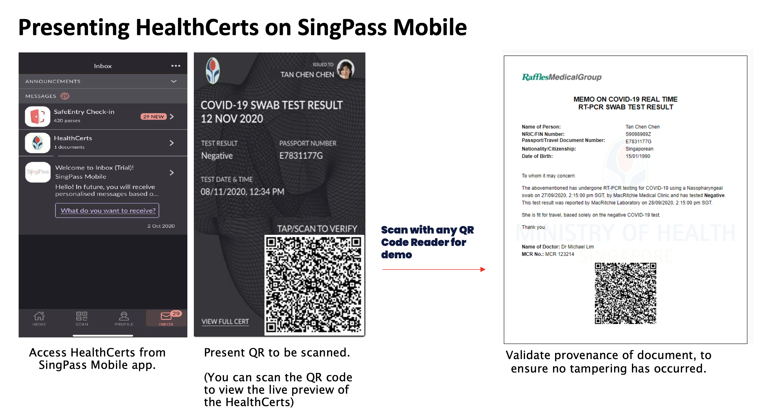 outlook of hc on singpass