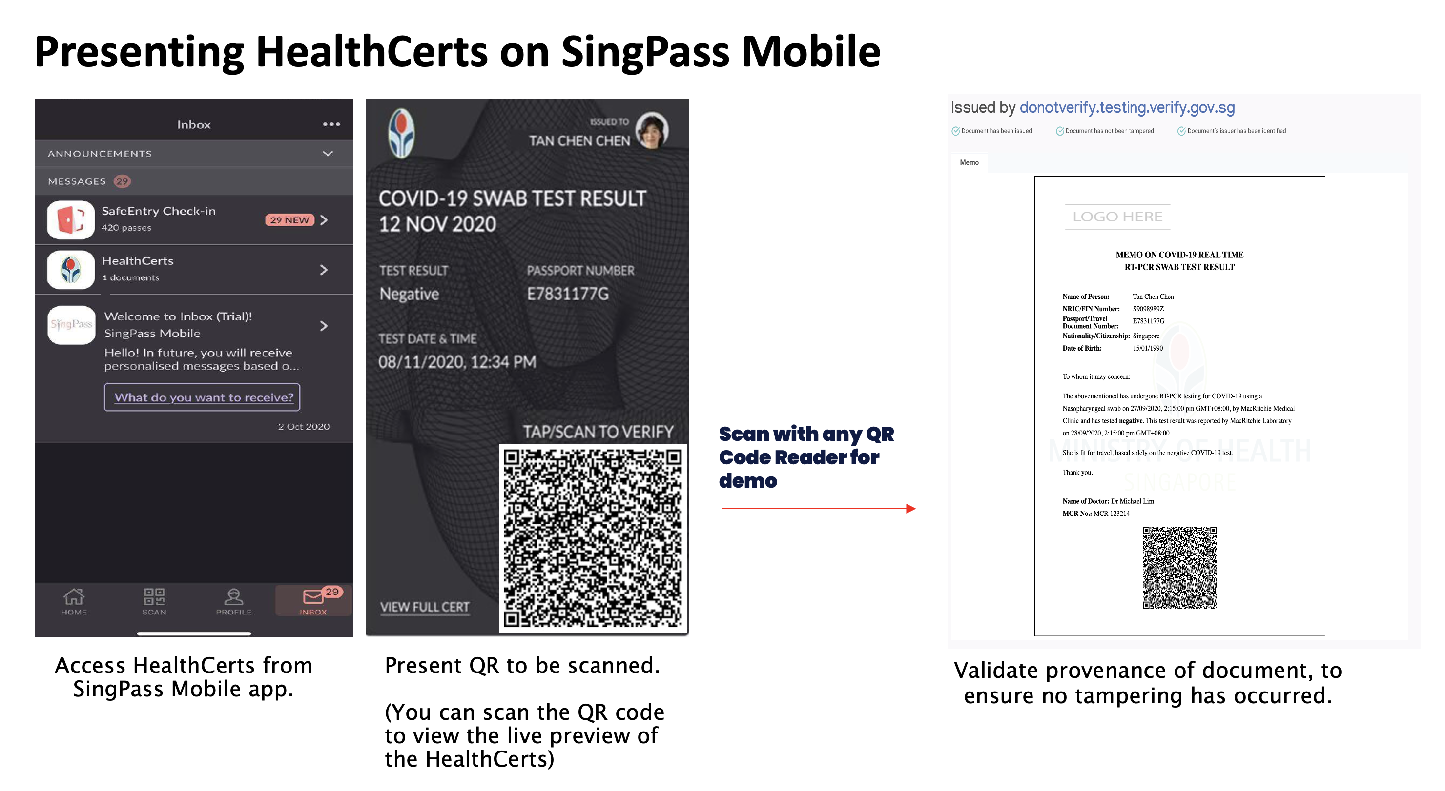 outlook of hc on singpass