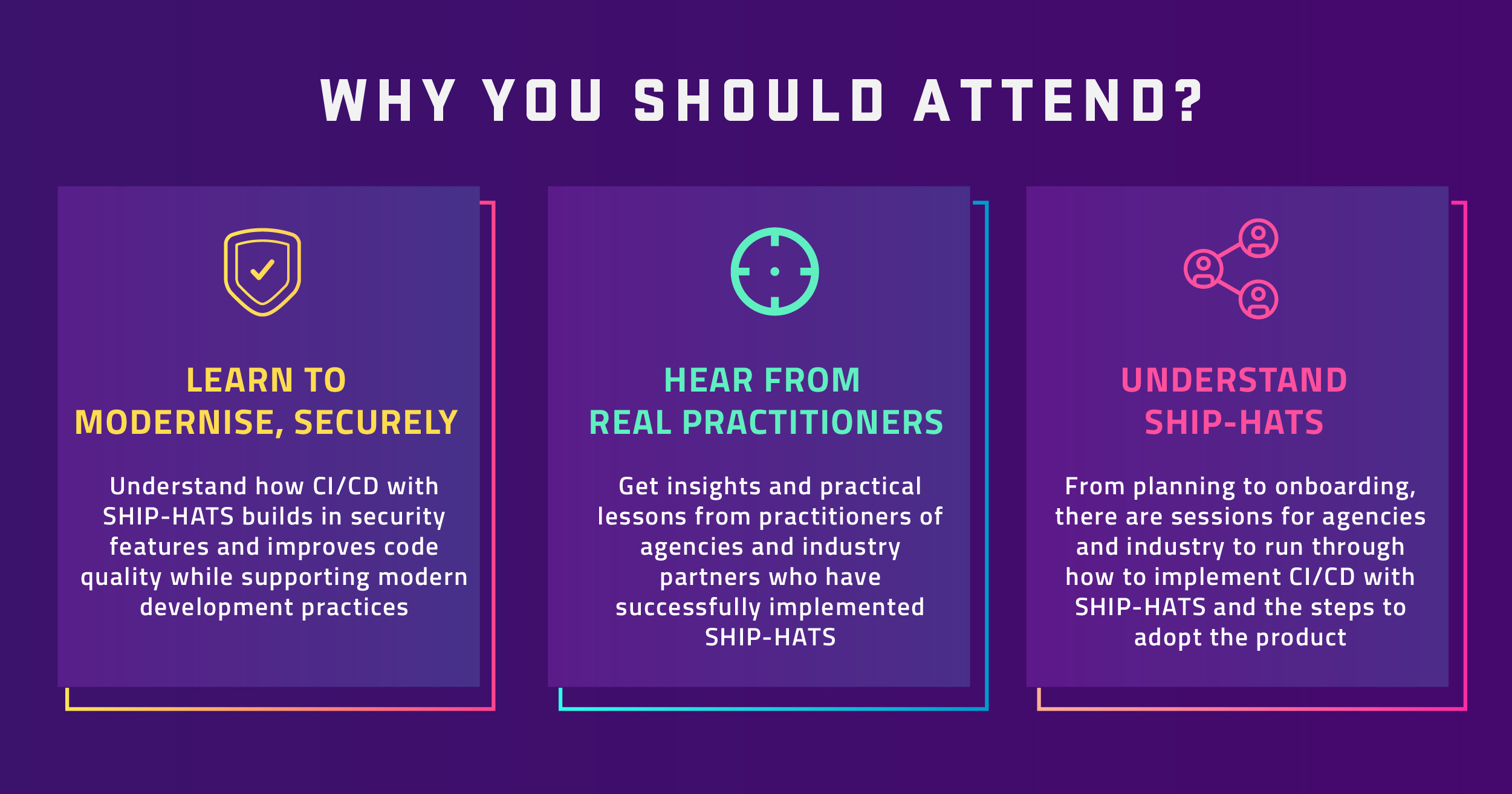 explanation on why we should attend Stack-X SHIP-HATS conference